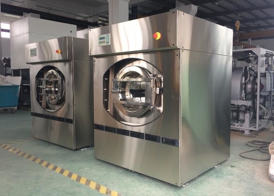 Automatic Rotary Industrial Washer Machine 150kg Extractor Water Saving For Hotel Laundry