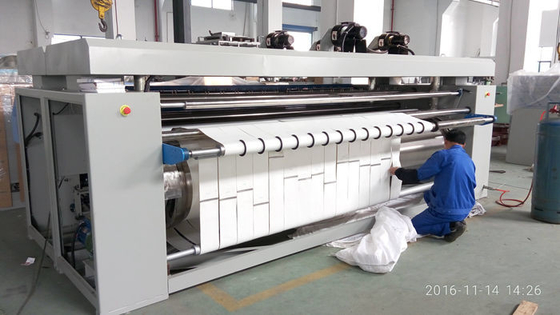 Steam / Gas /  Electric Heated 	Flatwork Ironing Machine Long Lifetime Clyinder Roller 3300mm